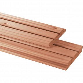 Douglas geschaafd triple profiel 1,8 X 14,5 X 400 cm, onbehandeld. werkend 12,8 cm