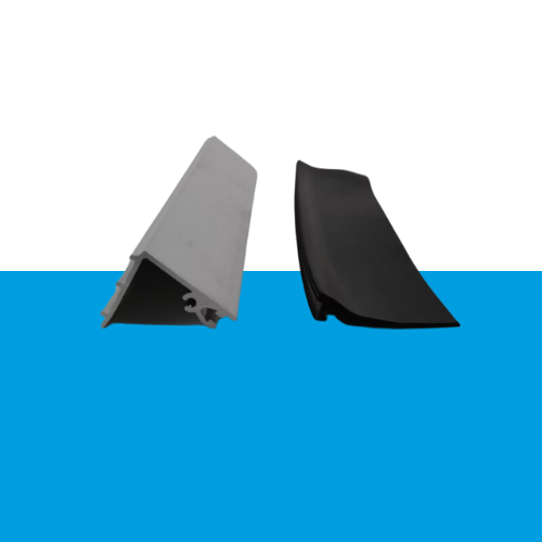 Muuraansluitprofiel polycarbonaat lengte 206 cm met rubber (bestelartikel)