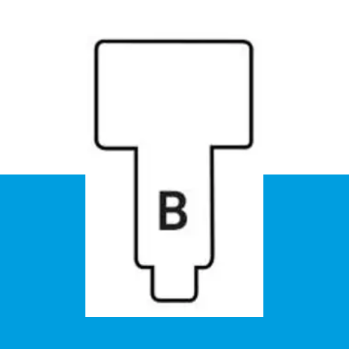 66x110 mm kozijnhout WIT gegrond 'Type B ' tussenstijl