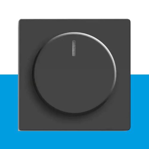 Draaiknop t.b.v. dimmer mat zwart Future Linear