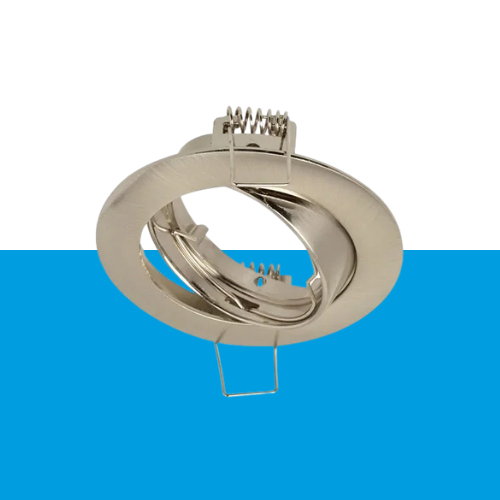 Inbouwspot kantelbaar Ø50mm lamp aluminium geborsteld exclusief fitting en lamp