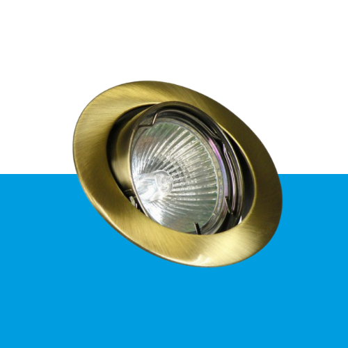 Inbouwspot kantelbaar Ø50mm lamp brons exclusief fitting en lamp