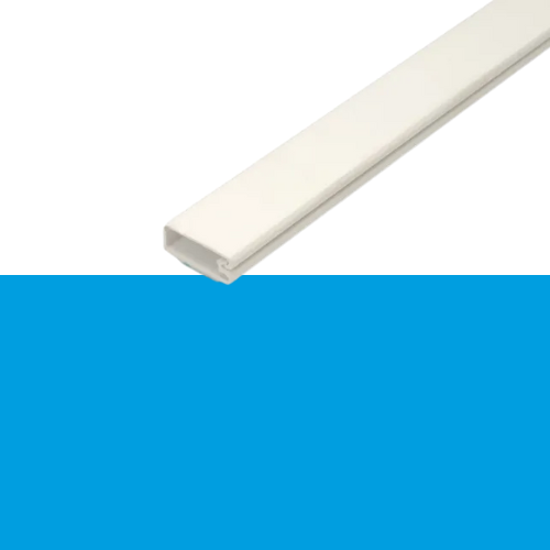 Dekselkanaal 15X6mm wit+tape 2 meter RAL9010