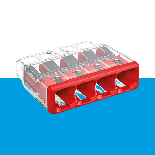 Wago 4v lasklem mini 4x0.5x2.5 verpakt per 20 stuks