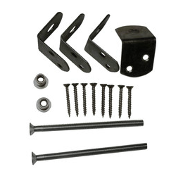 Uni-beslag t.b.v 1 betonpaal, zwart