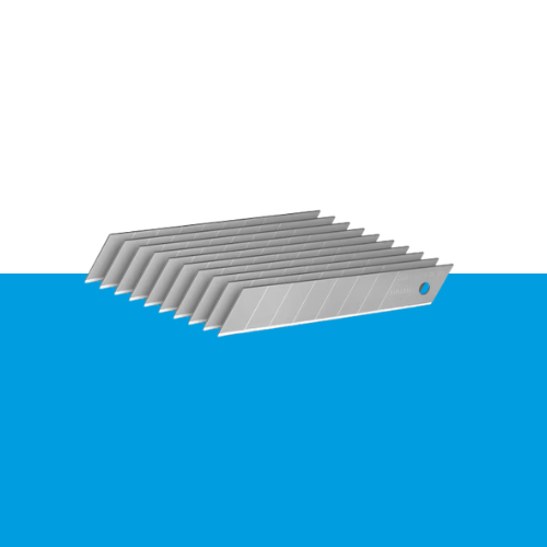 Afbreekmesjes 18mm - 10 stuks/dispenser
