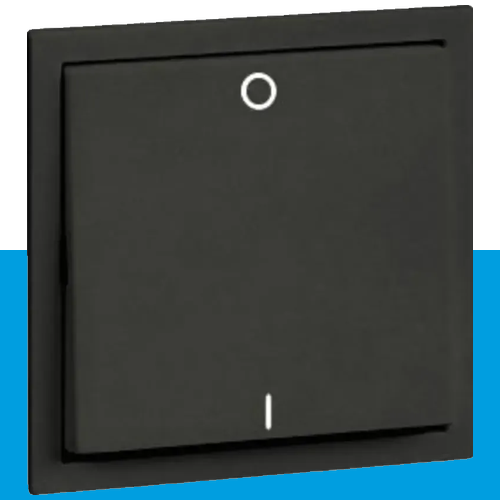 ProAQA combinatie wisselschakelaar + WCD 1V RA IP44 grijs
