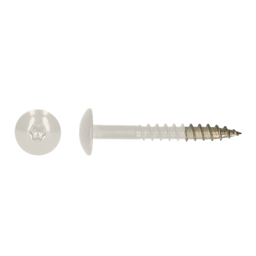 Platbolkopschroef HPL 4,8x25mm 9010 RVS 100 st