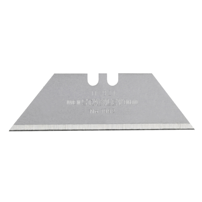 Reservemesje Stanley 10 st 1992 Trapezium lang z/gaten (kleine zwarte verpakking)