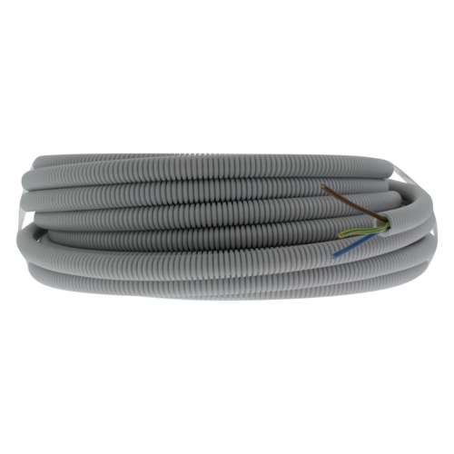 Installatiebuis flexibel slagvast 5/8 m 20 meter inclusief draad (met schakeldraad)