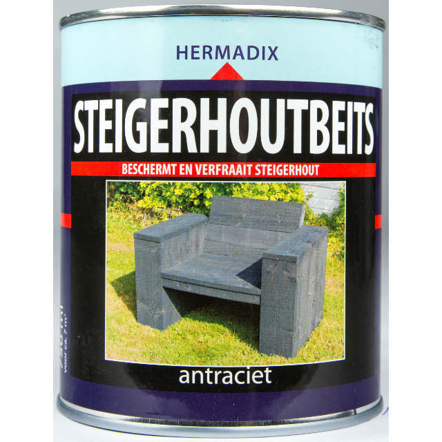 Steigerhoutbeits antraciet 750 ML (bestelartikel)
