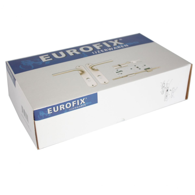 RVS luxe deurbeslagset met slotkast, cilinder en slot Excl. duimen t.b.v. poortframe