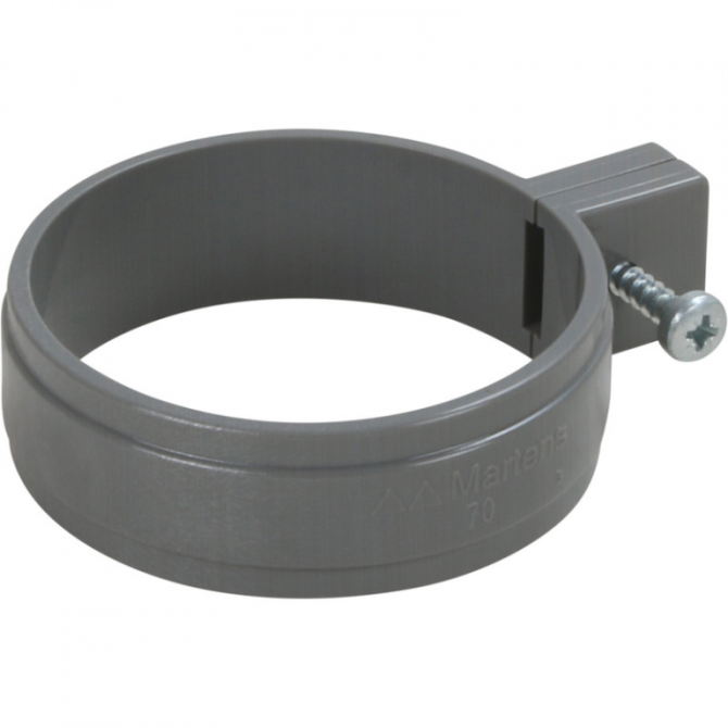 Ophangbeugel 'parelgrijs' 70 mm