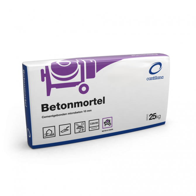 Betonmortel verpakt per 25 kg