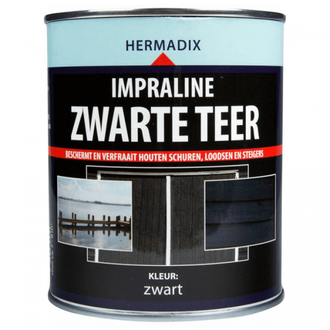 Impraline zwarte teer 2500 ml