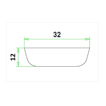 Meranti plint architraaf 12x32 mm H2 gegrond lengte 460 cm