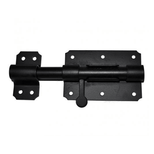 Plaatgrendel 80x60 mm zwart (inclusief schroeven)