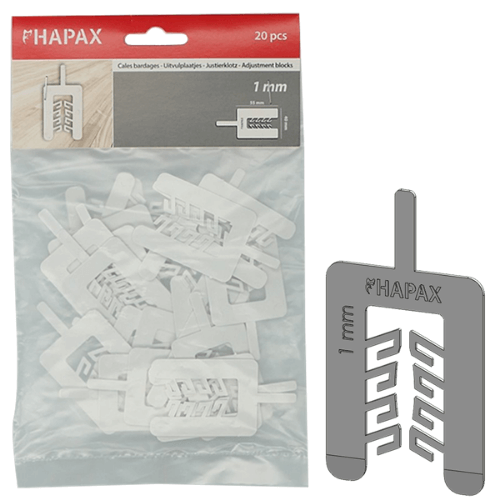 HAPAX uitvulplaatjes wit * 1x40,00x55 /20st
