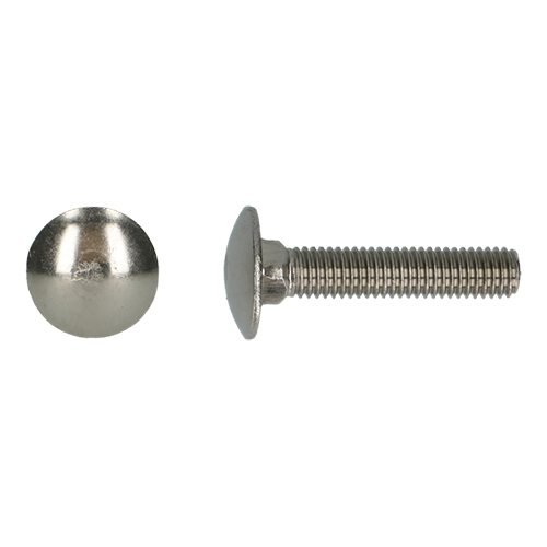 Slotbout RVS (A2) DIN 603 M6x40