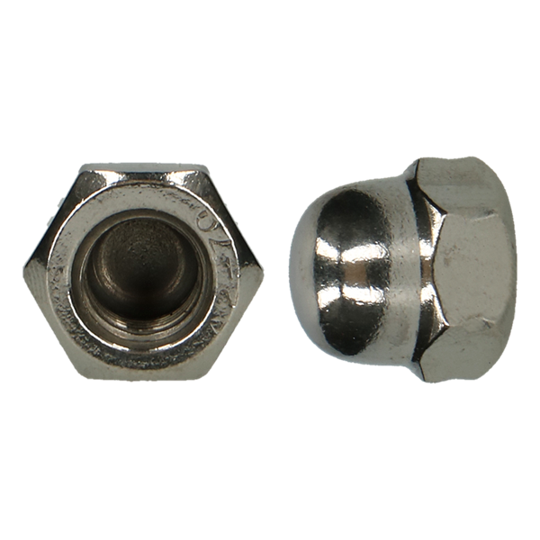 Zeskant dopmoer Din 1587 M10 inox RVS (A2) verpakt per 100 stuks (bestelartikel)