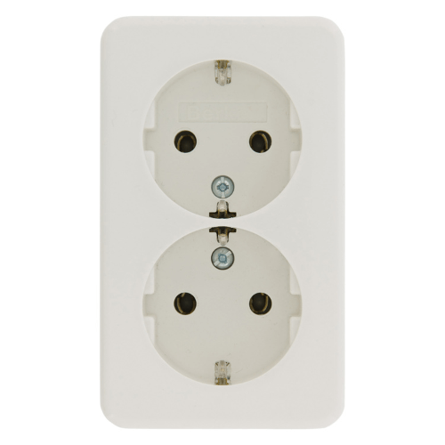 Opbouw Wandk. Ds dubbel ra polar wit Berker