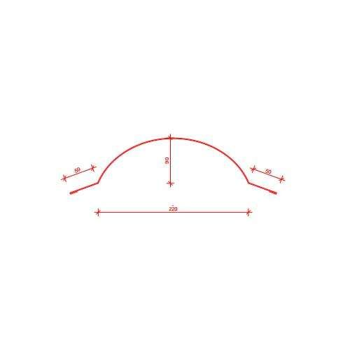 Vorstpanprofielnok 230 cm Zwart (bestelartikel)