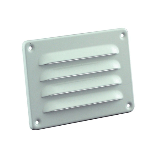 Nedco schoepenrooster aluminium met omgezette rand wit 130x90 mm