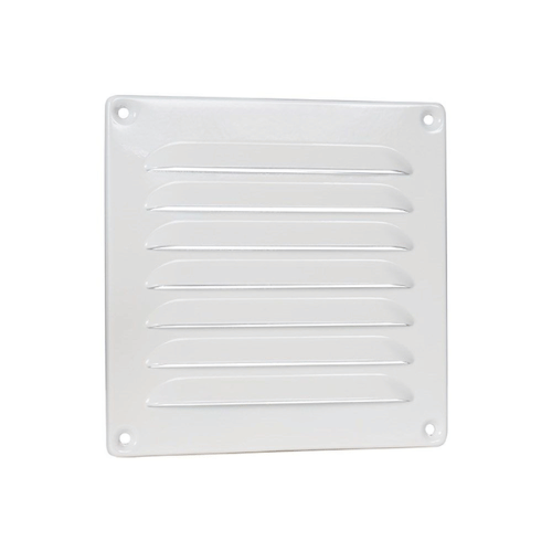 Nedco schoepenrooster aluminium met omgezette rand wit 160x160 mm