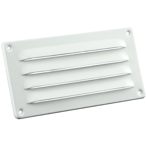 Nedco schoepenrooster aluminium met omgezette rand wit 180x90 mm