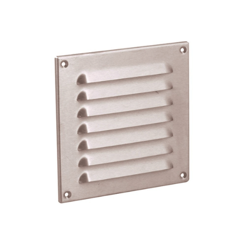 Nedco schoepenrooster met omgezette rand RVS 200x200 mm