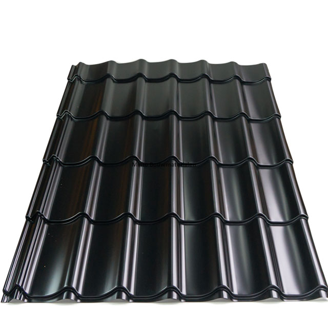 Dakpanprofielplaat zwart 110x215 cm (bestelartikel)