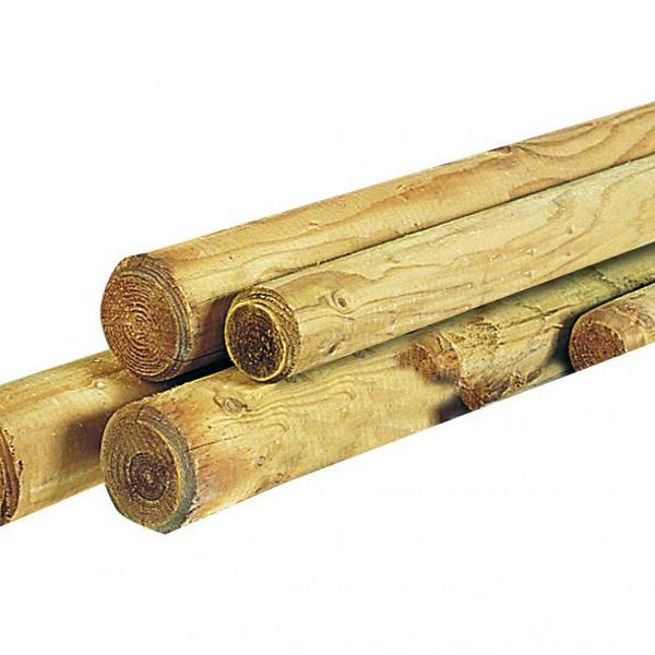 Paal Ø 8 cm lengte 250 cm