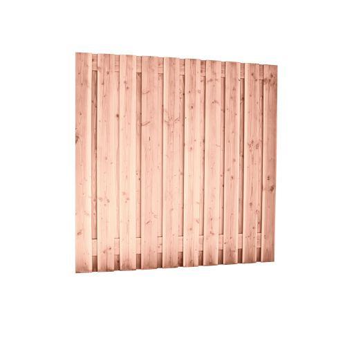 Douglas geschaafd plankenscherm 21-planks 16 mm, 180 x 180 cm t.b.v. betonsysteem, onbehandeld. (bestelartikel)
