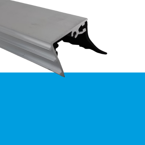 Muuraansluitprofiel polycarbonaat lengte 406 cm met rubber (bestelartikel)