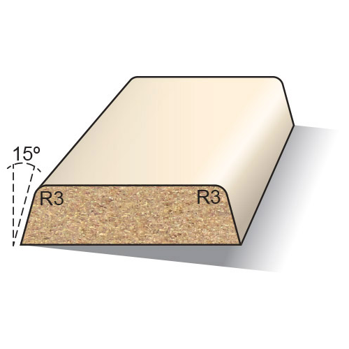 Mdf architraaf 12x36 mm model B gegrond lengtemaat 488 cm