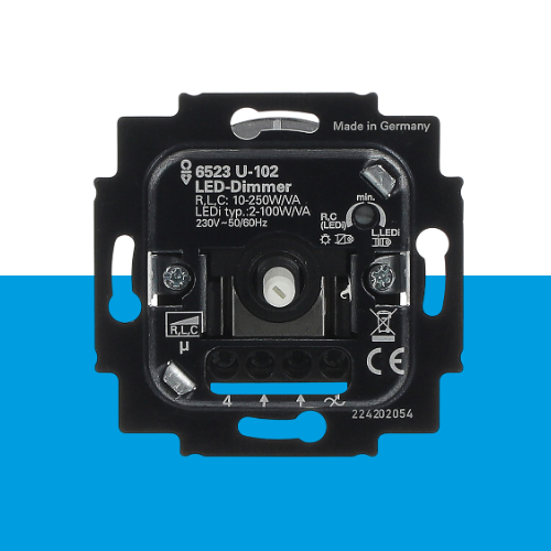 LED draaidimmer 2-draads 250W BJ specifiek voor spotjes