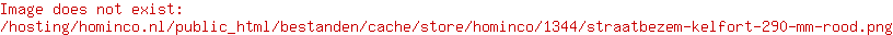 Straatbezem kelfort 290 mm rood