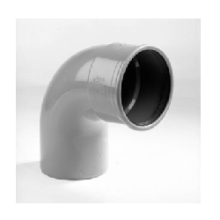 Bocht 125 mm 87,5 graden 1xmanchet 1xspie