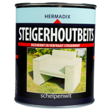 Steigerhoutbeits schelpen wit 2500 ml (bestelartikel)