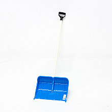 Sneeuwschuiver met steel 50 cm kunststof  blauw