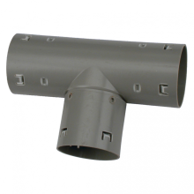 T-stuk rond 60 mm drainage 3 x klikmof