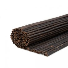 Bamboescherm black op rol kleur zwart 180x180 cm (bestelartikel)