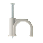 Kabelclips 12 mm rond grijs verpakt per 20 stuks