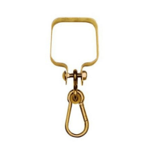 Ophangbeugel vierkant 9 cm met karabijnhaak