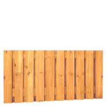 Grenen geschaafd plankenscherm 21-planks 17 mm, 180 x 89 cm, verticaal recht, groen geïmpregneerd.