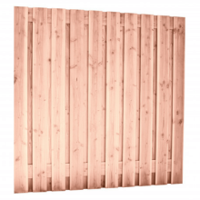 Douglas geschaafd plankenscherm 21-planks 16 mm, 180 x 180 cm t.b.v. betonsysteem, onbehandeld. (bestelartikel)