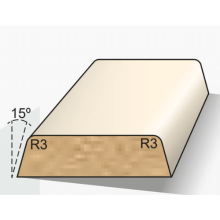 Greenline MDF Koplat schuin B 12x70 mm FSC wit voorgelakt vochtwerend lengte 244 cm