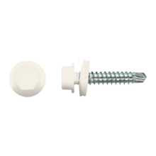 4.8x35 mm Bout dakpanprofielplaat wit RAL 9010 100 stuks