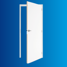 Deur kozijn combinatie 56x120 mm inclusief deur 83x211,5 cm wit gegrond RECHTS (bestelartikel)