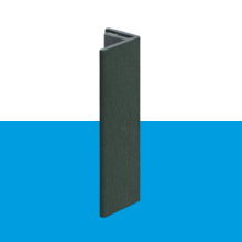 Eindprofiel 17 mm Keralit RAL 6009 Donkergroen lengte 400 cm Classic nerf type 2806 (bestelartikel)